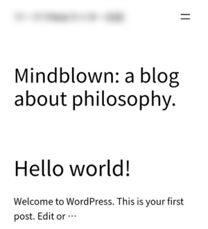 WordPressをスマホで始める。サイト表示